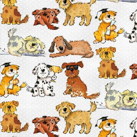 Fabric Flannel ,Comfy Dogs Double Brushed Flannel, N1021AE-90