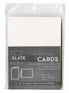 Blank Greeting Cards & Envelopes Size A7 10pk for Embroidery OESD857