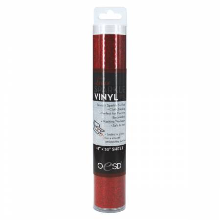 Sparkle Vinyl 8in x 20in Red # OESDSP013