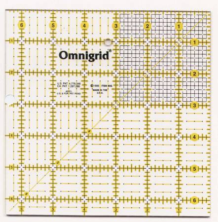 Ruler 6 1/2in x 6 1/2in With Grid