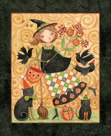 Fabric, Halloween Whimsy Panel PD11830R-PANEL