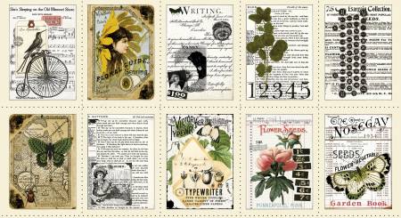 Fabric, Art Journal by Janet Wecker-Frisch Flower Patch PD13031R PANEL