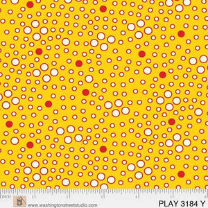 Fabric, Playtime Yellow Dots