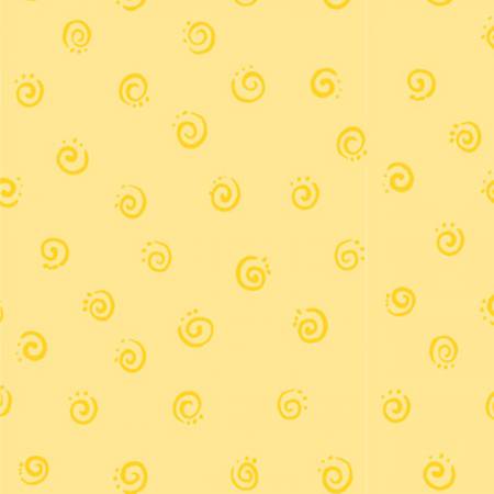Fabric, Yellow Spirals SB20053-310