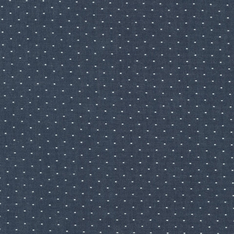 Fabric,Indigo Cotton Chambray Dots, SRK1472862