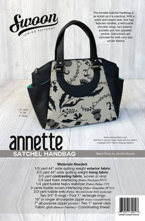 Pattern, Swoon, Annette Satchel Handbag SWN021