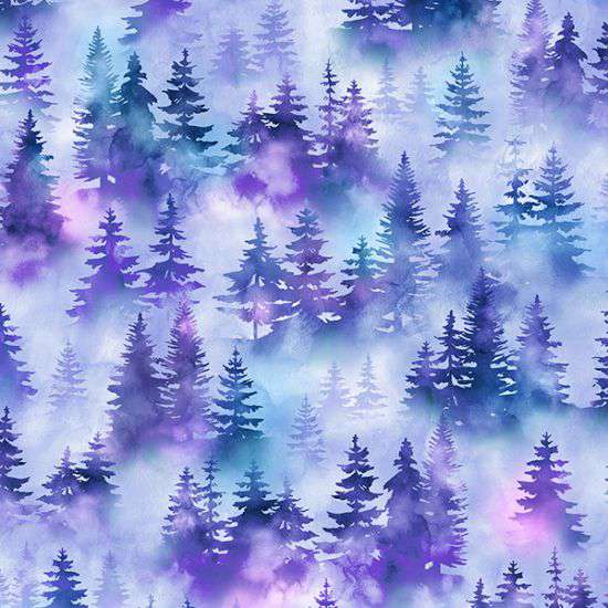 Fabric, Mystic Mountain Digital Print,Tanzanite 25012-236