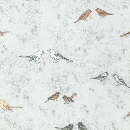 Fabric, Songbird, Birds Dove with Metallic, WELM20808410