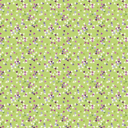 Fabric, Thistle Patch, Olive Triangles  Y3069-24