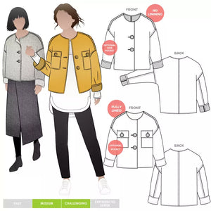 Pattern, Style ARC, Adelaide Woven Jacket Multi-Size