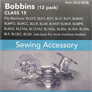 Sewing Machine Accessory, Plastic Bobbins Class 15, BLG-BOB