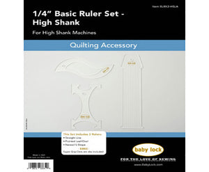 Sewing Machine Accessory Free Motion Quilting Ruler Set- High Shank BLRK2-HSLA