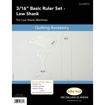 Sewing Machine Accessory, Free Motion Quilting, Basic Ruler Set Low Shank BLRK2-LS
