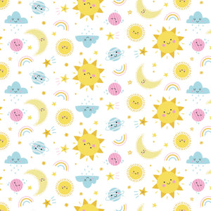 Fabric Flannel, Cheerful Sky 212001102B 1