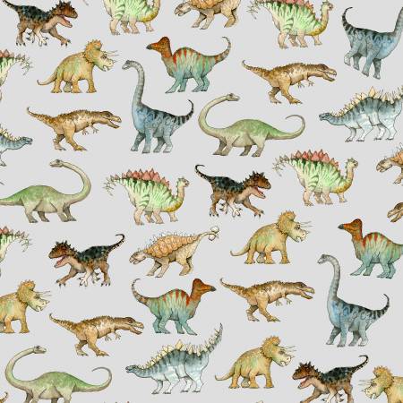 Fabric, Flannel, Comfy Dinosaurs N1016AE 90