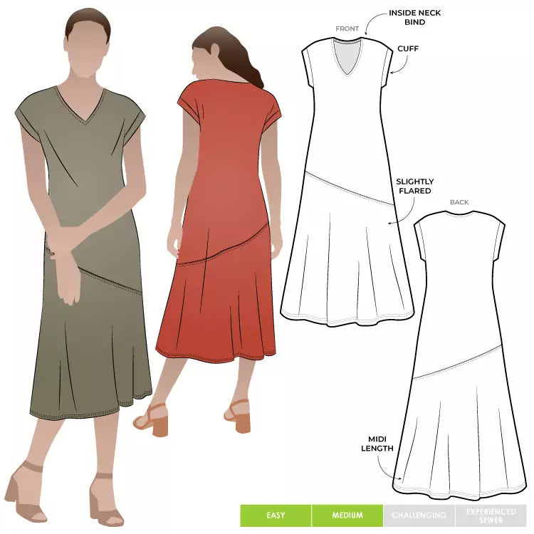 Pattern, Style ARC, Doreen Knit Dress Multi-Size