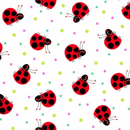 Fabric, Flannel, Comfy Ladybug 1019AE 22