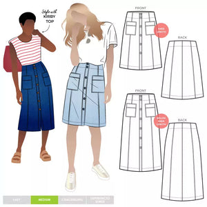 Pattern, style ARC, Lennox Woven Skirt Multi-Size