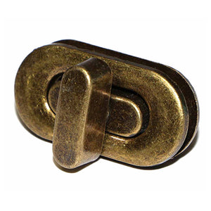 Turn Clasp Oval, Antique Gold