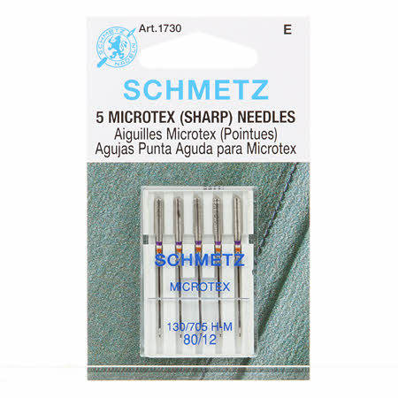 Schmetz Sharp / Microtex Machine Needle Size 80/12 # 1730