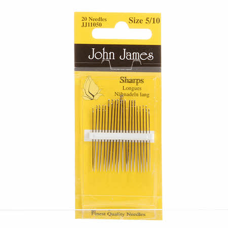 John James Sharps Needles Assorted Sizes 5/10 20ct