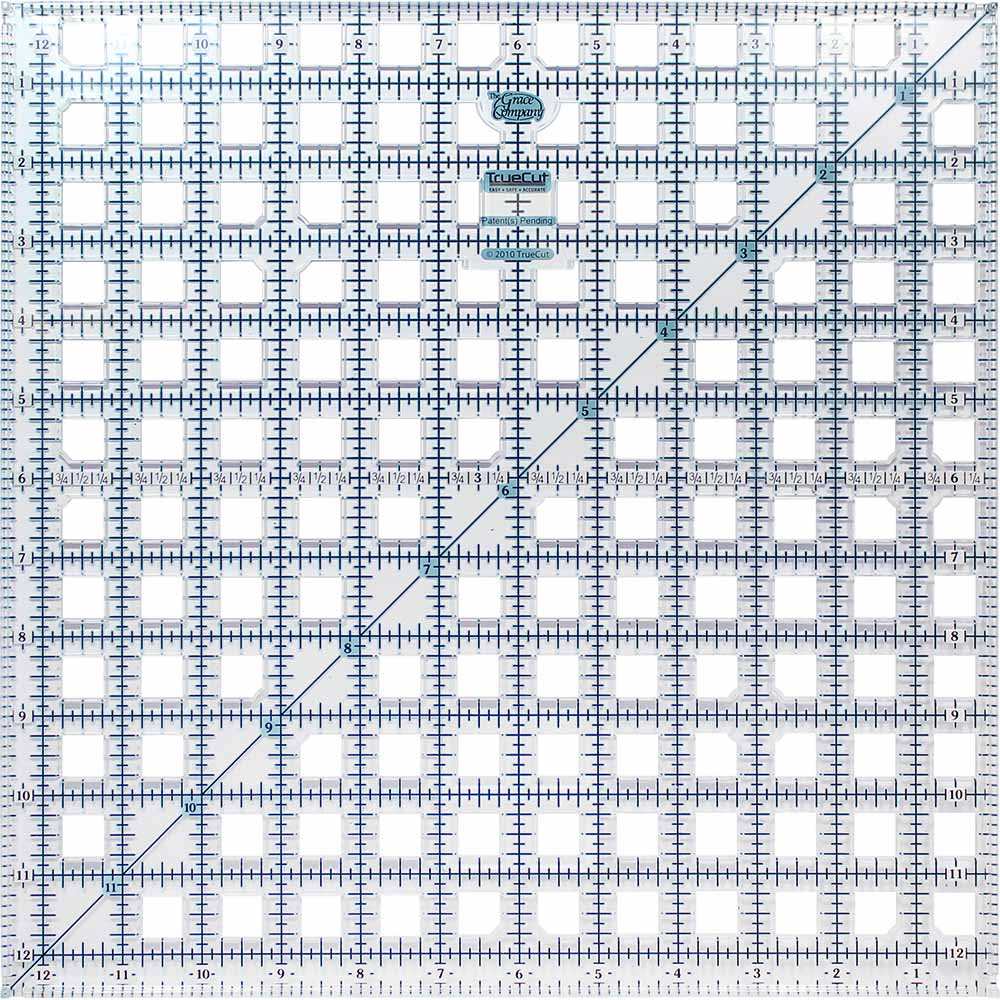 TRUECUT Quilting Ruler - 12 1/2" x 12 1/2" -(31.75cm  x 31.75cm)